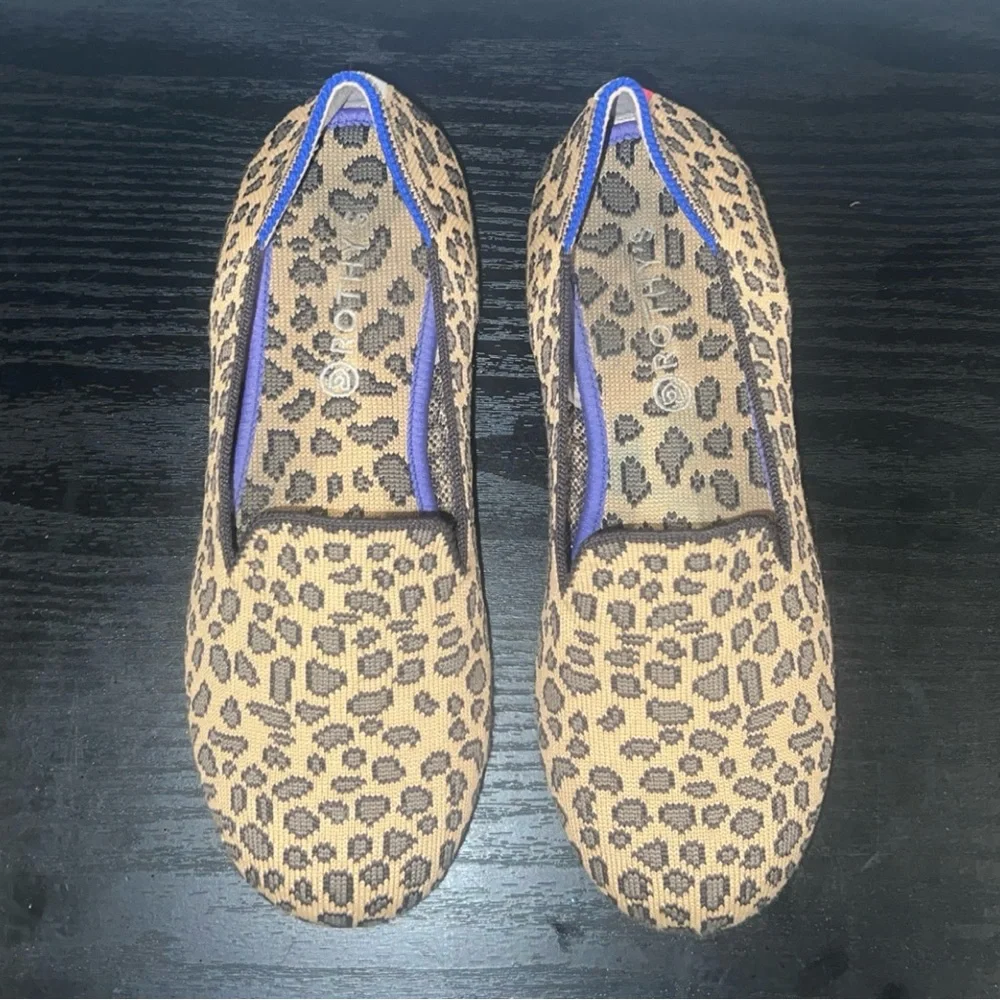 Rothy's Leopard Print Kids Dress Shoes